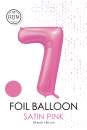 XXL Folienballon Zahl 7 Satin Rosa